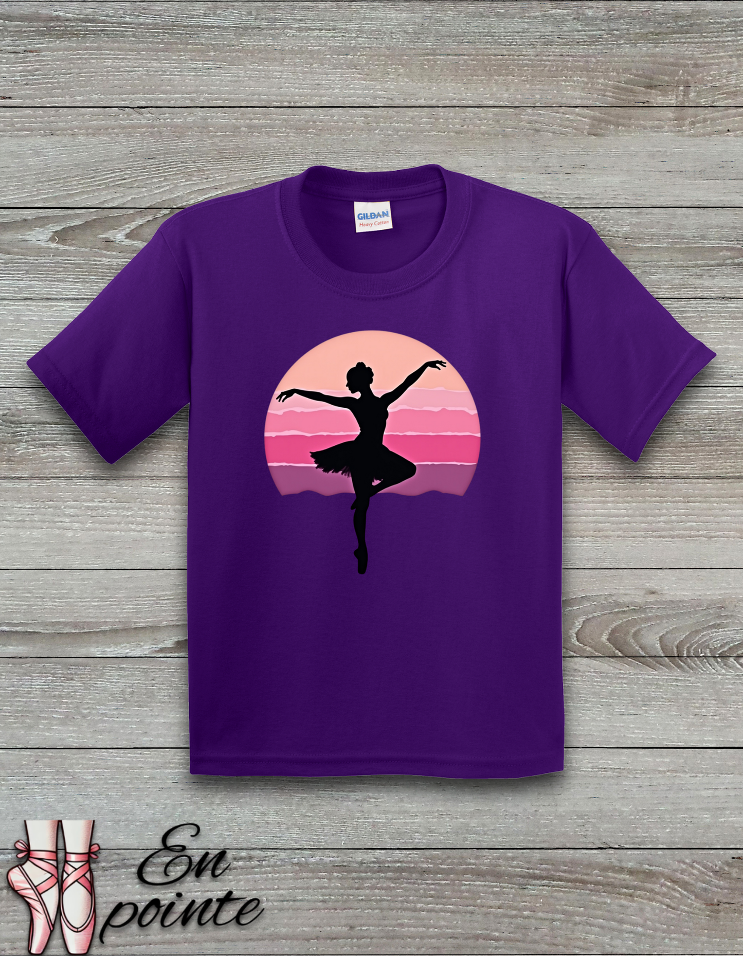 Ballerina Dancing in Sunset Kids T-Shirt