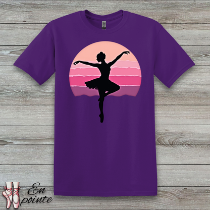 Ballerina Dancing in Sunset T-Shirt