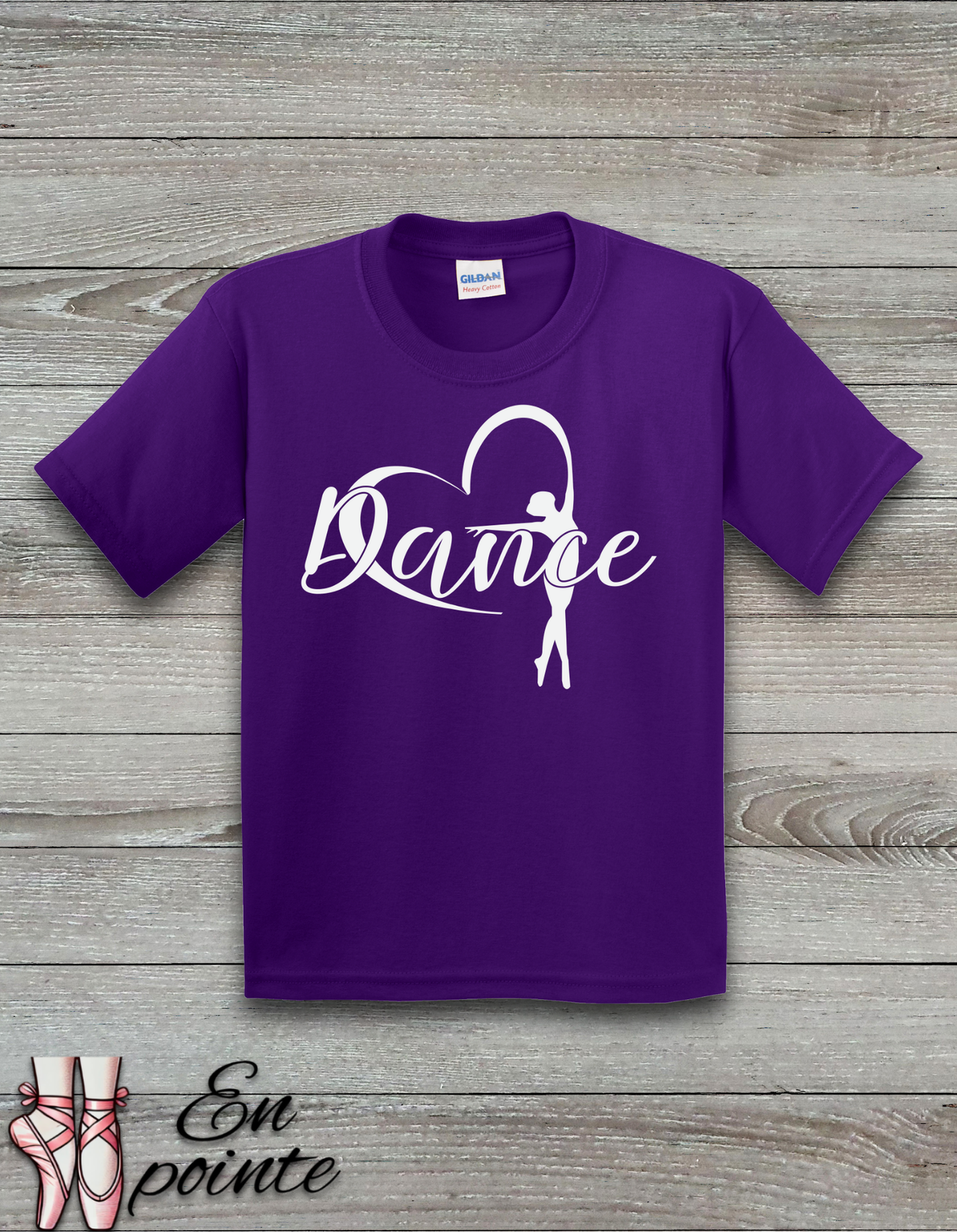 Ballerina w/ Ribbon Heart Kids T-Shirt