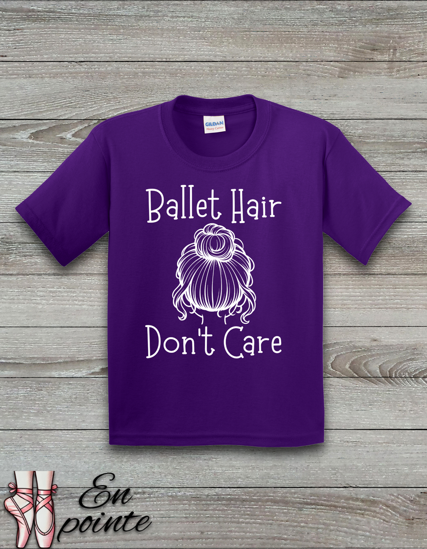 Ballet Hair Don't Care Kids T-Shirt