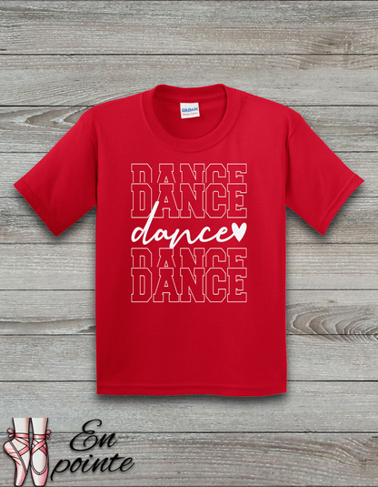 Stacked Dance Font Kids T-Shirt