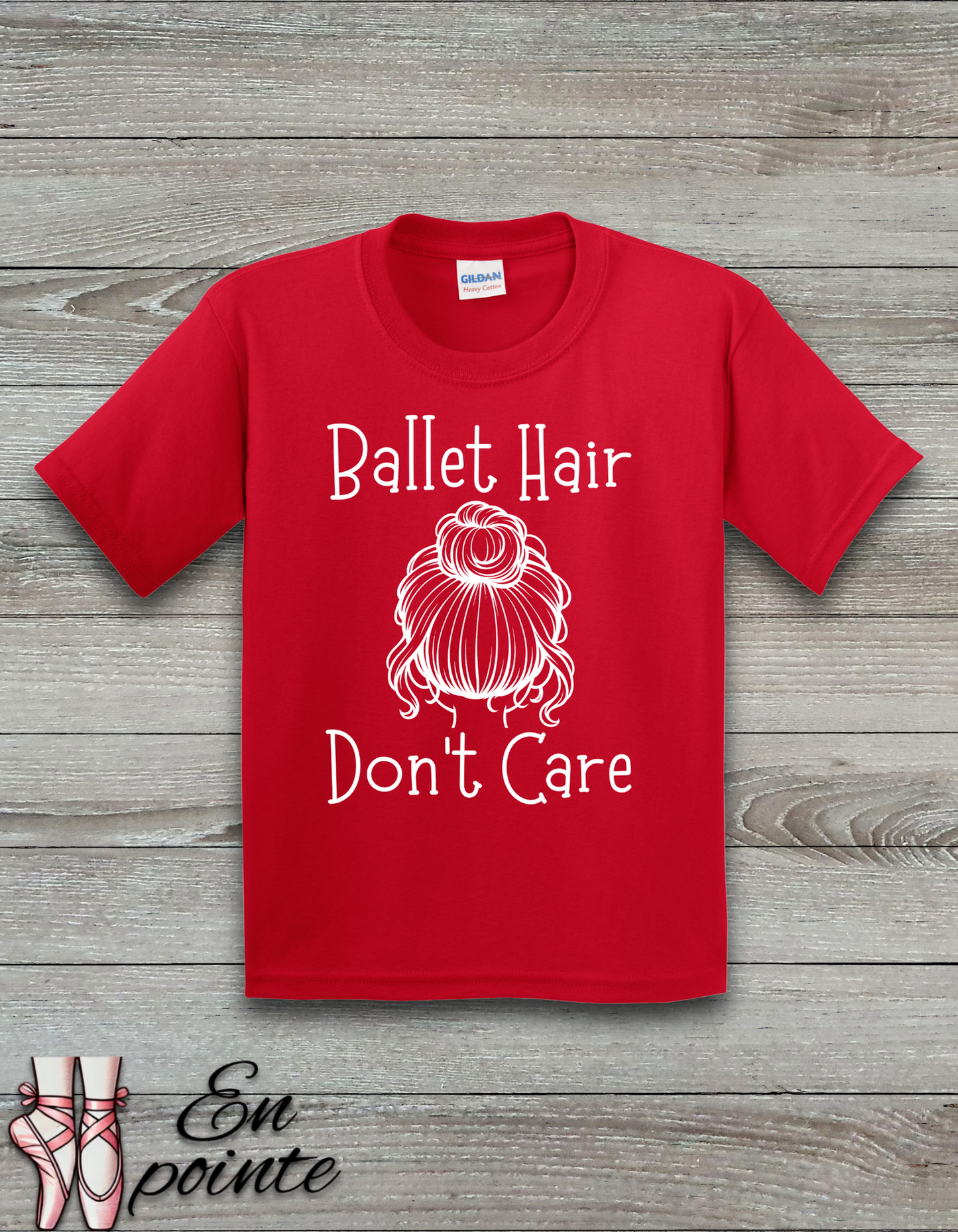 Ballet Hair Don't Care Kids T-Shirt