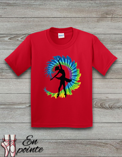Ballerina Tie Dye Kids T-Shirt