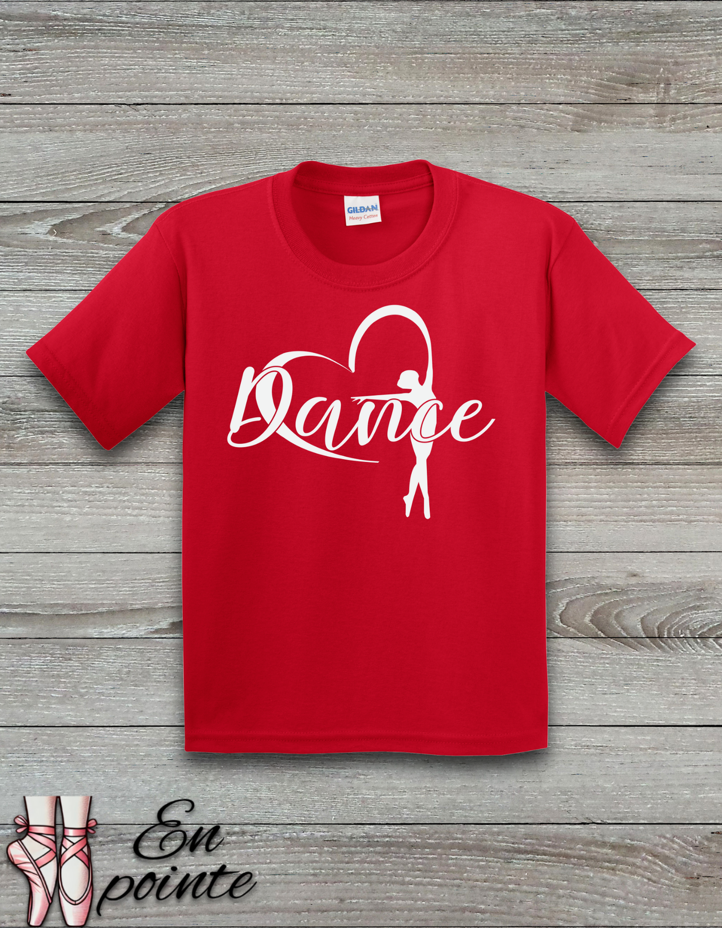 Ballerina w/ Ribbon Heart Kids T-Shirt