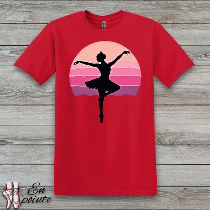 Ballerina Dancing in Sunset T-Shirt
