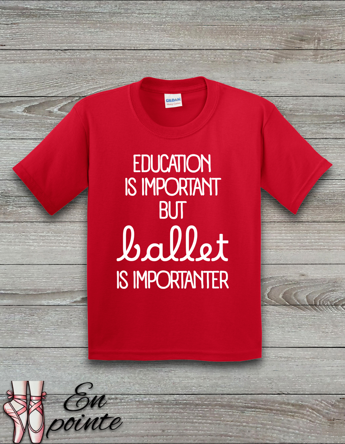 Education Is Important But Ballet is Importanter Kids T-Shirt