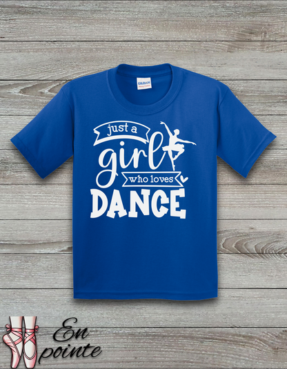 Just a Girl Who Loves Dance Ballerina Kids T-Shirt
