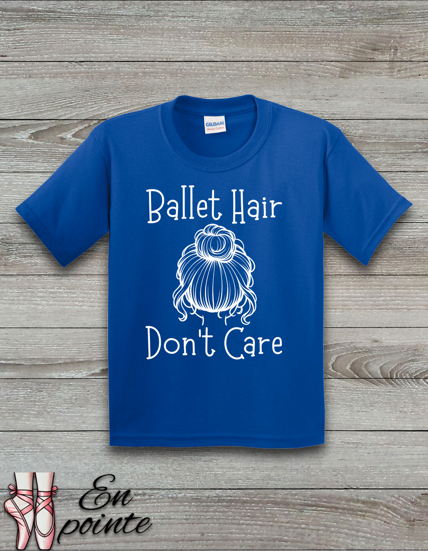Ballet Hair Don't Care Kids T-Shirt