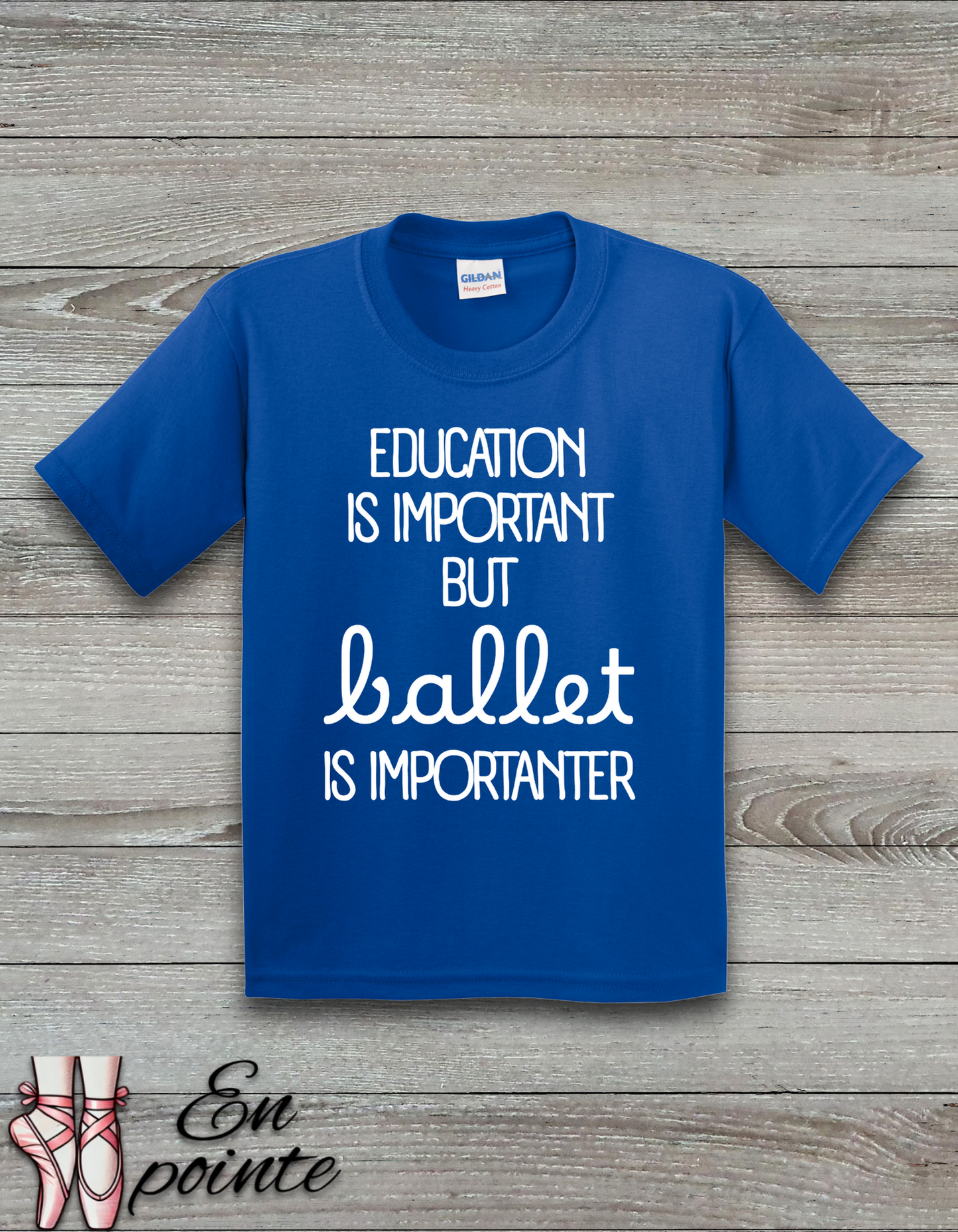 Education Is Important But Ballet is Importanter Kids T-Shirt