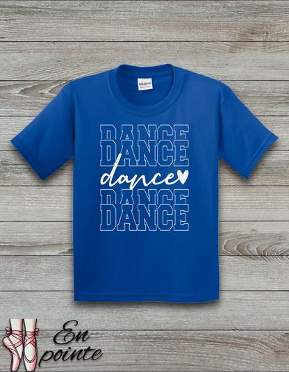 Stacked Dance Font Kids T-Shirt
