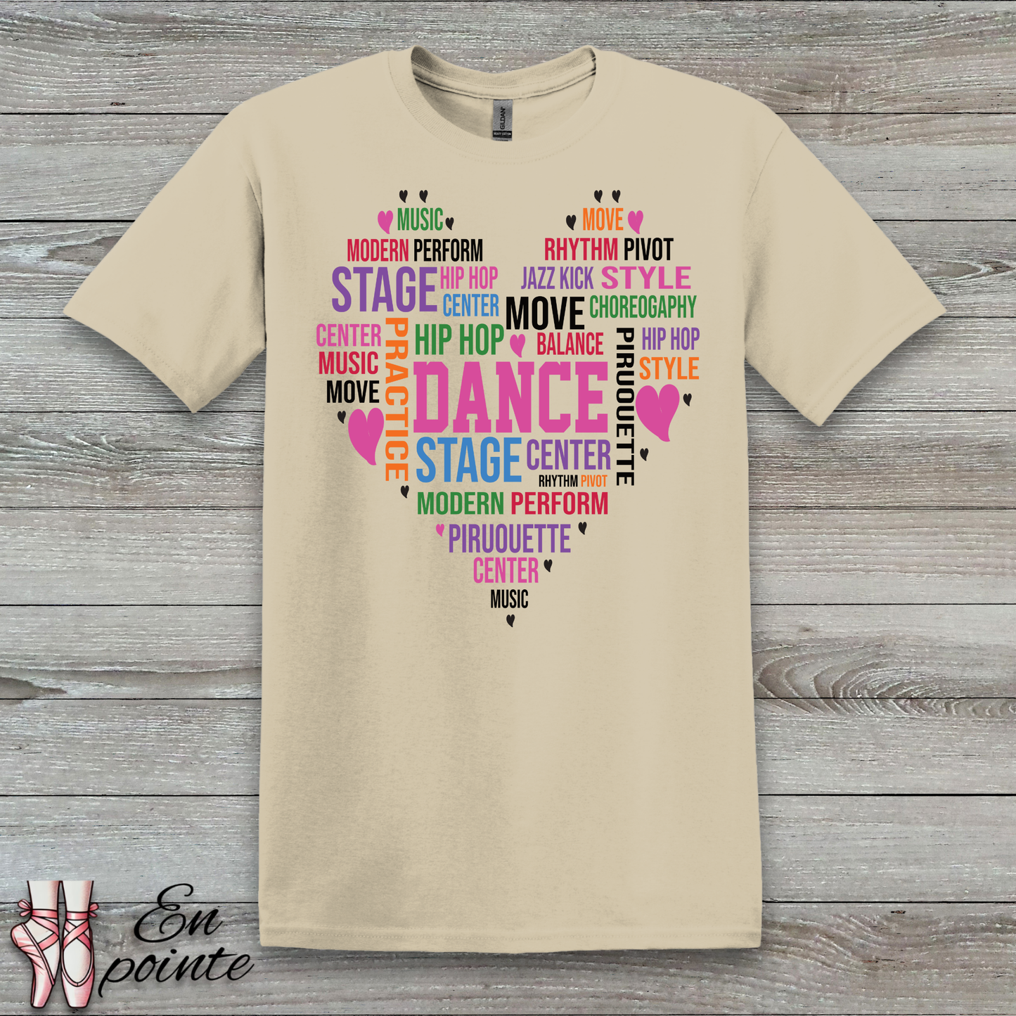 Dance Heart Word Art T-Shirt