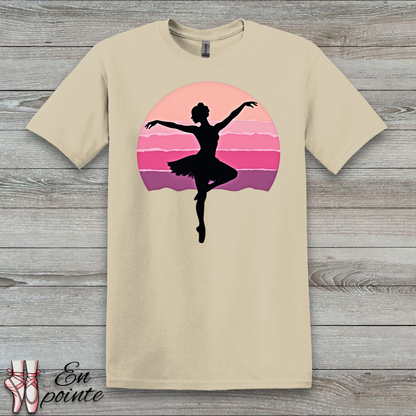 Ballerina Dancing in Sunset T-Shirt
