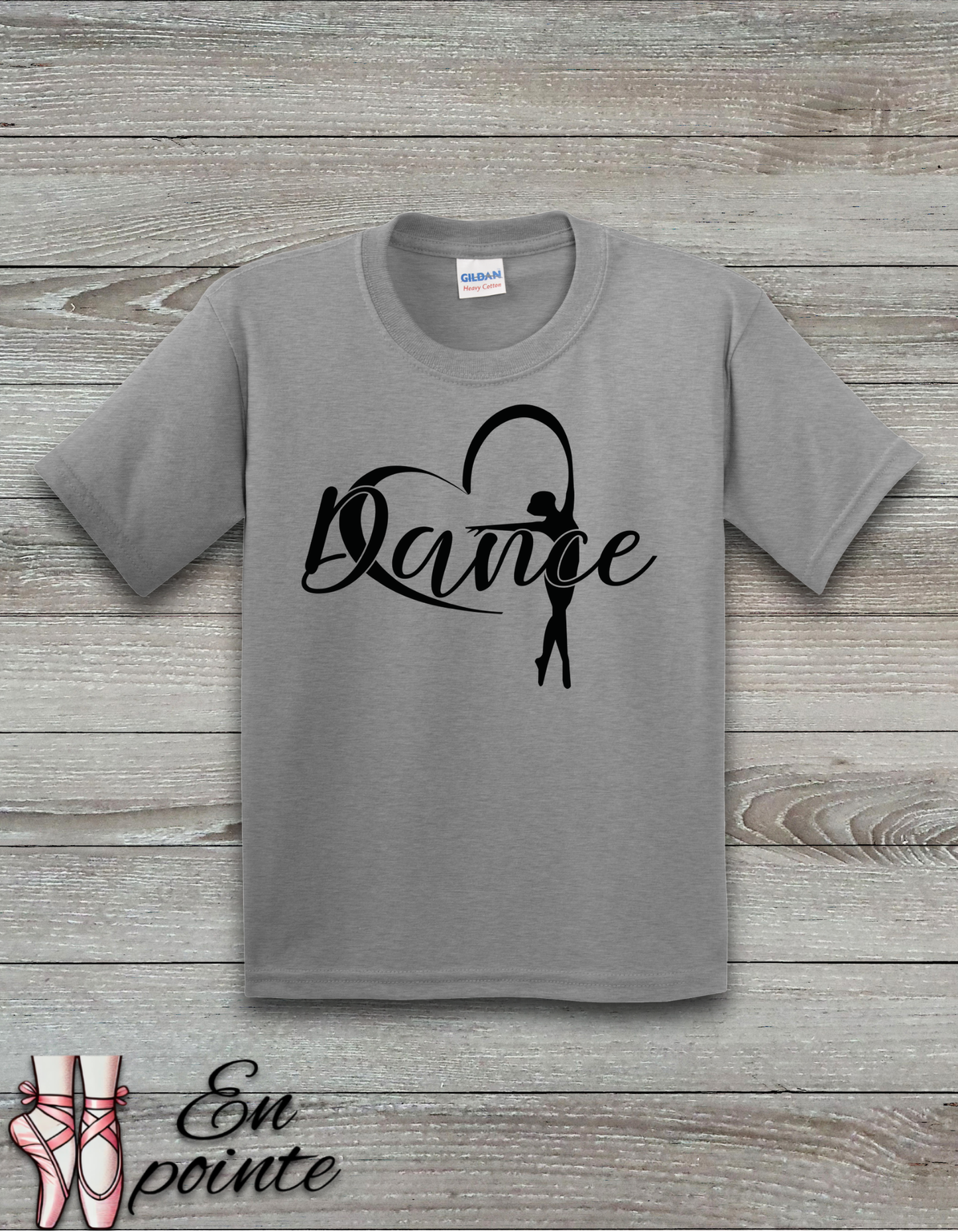 Ballerina w/ Ribbon Heart Kids T-Shirt