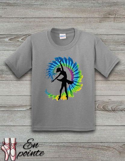 Ballerina Tie Dye Kids T-Shirt