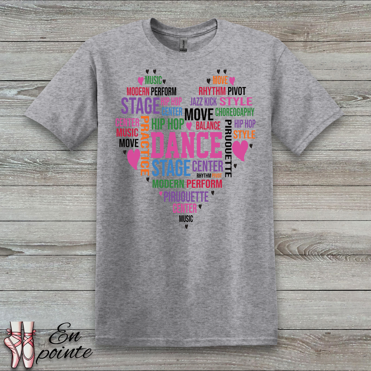 Dance Heart Word Art T-Shirt