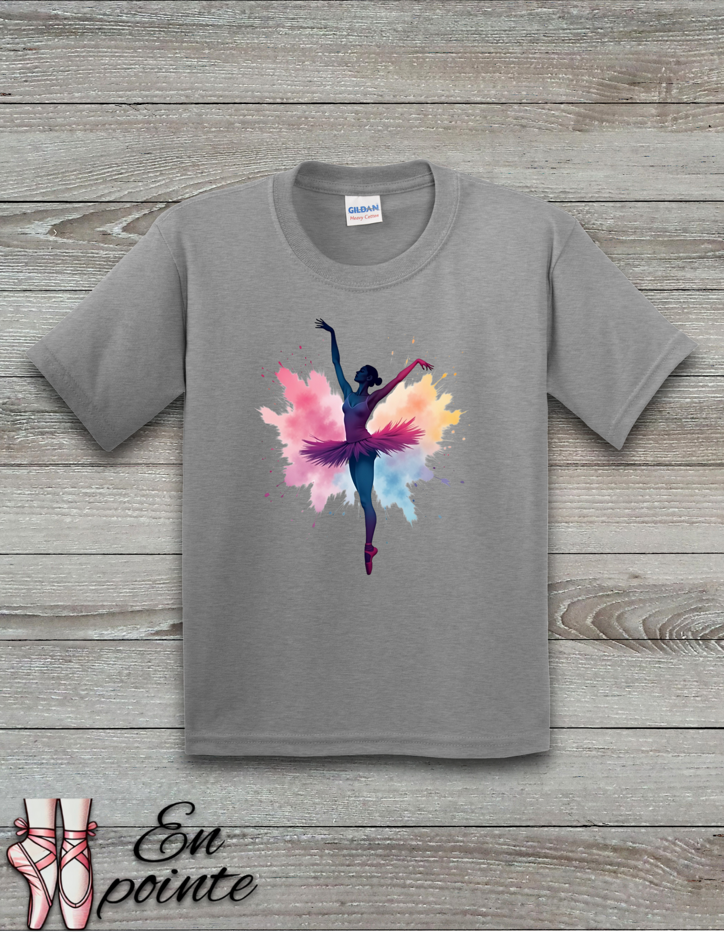 Ballerina w/ Color Blast Kids T-Shirt