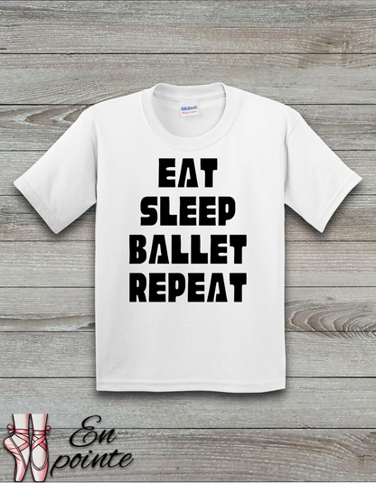 Eat Sleep Ballet Repeat Kids T-Shirt