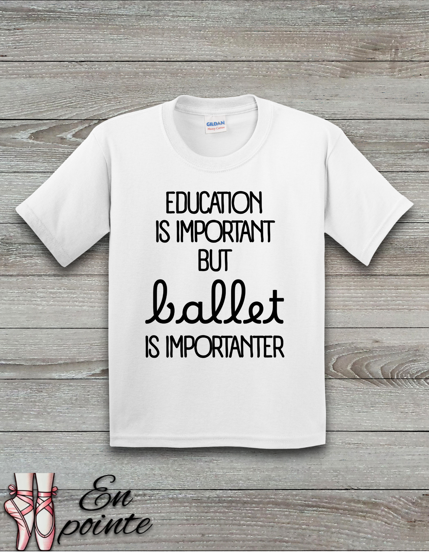 Education Is Important But Ballet is Importanter Kids T-Shirt