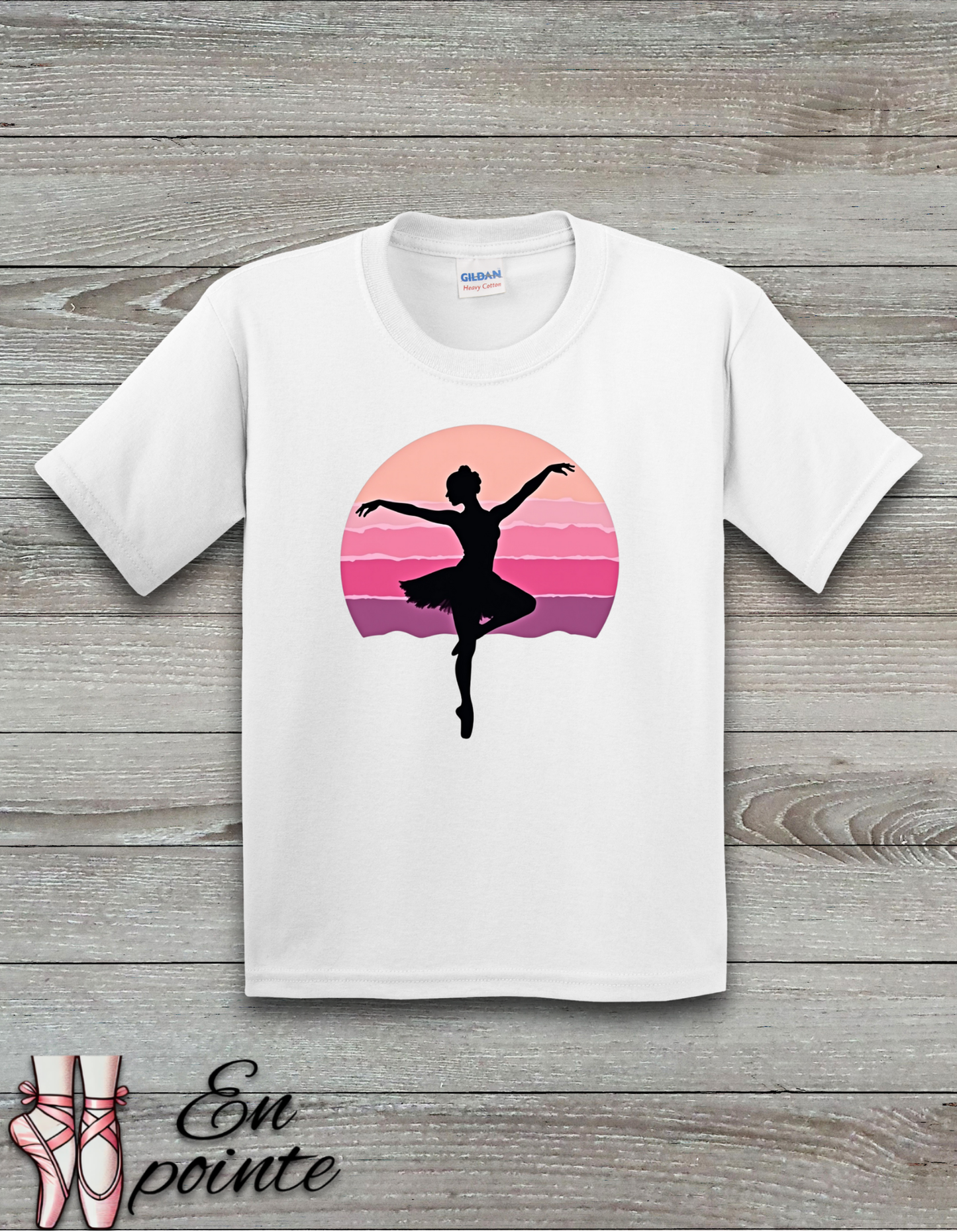 Ballerina Dancing in Sunset Kids T-Shirt