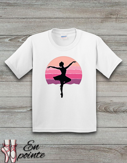 Ballerina Dancing in Sunset Kids T-Shirt