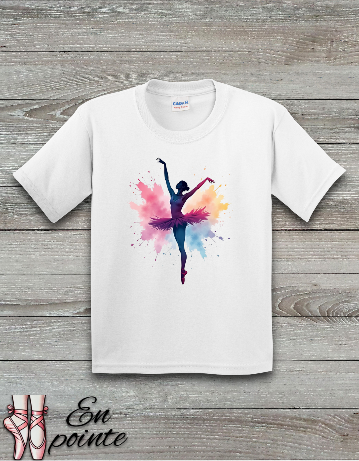 Ballerina w/ Color Blast Kids T-Shirt