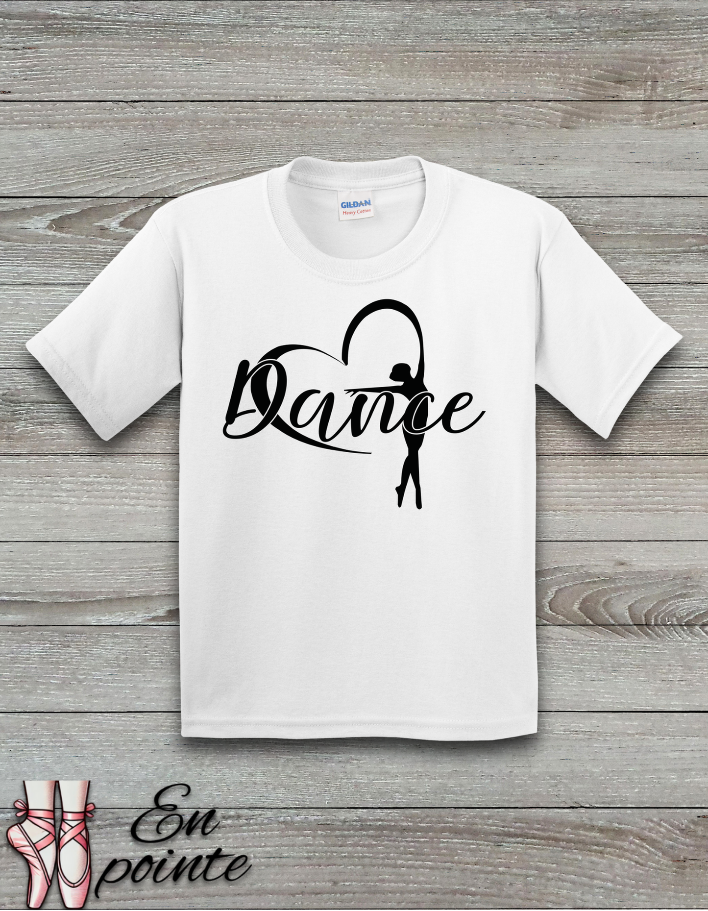 Ballerina w/ Ribbon Heart Kids T-Shirt