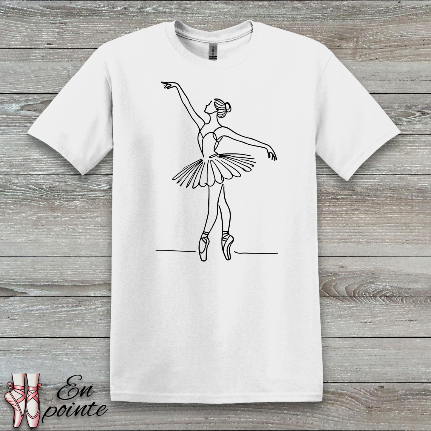 Ballerina One Line Drawing T-Shirt