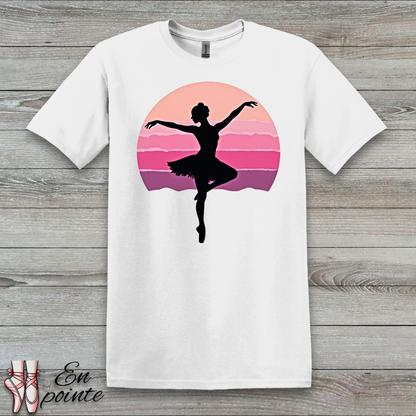 Ballerina Dancing in Sunset T-Shirt