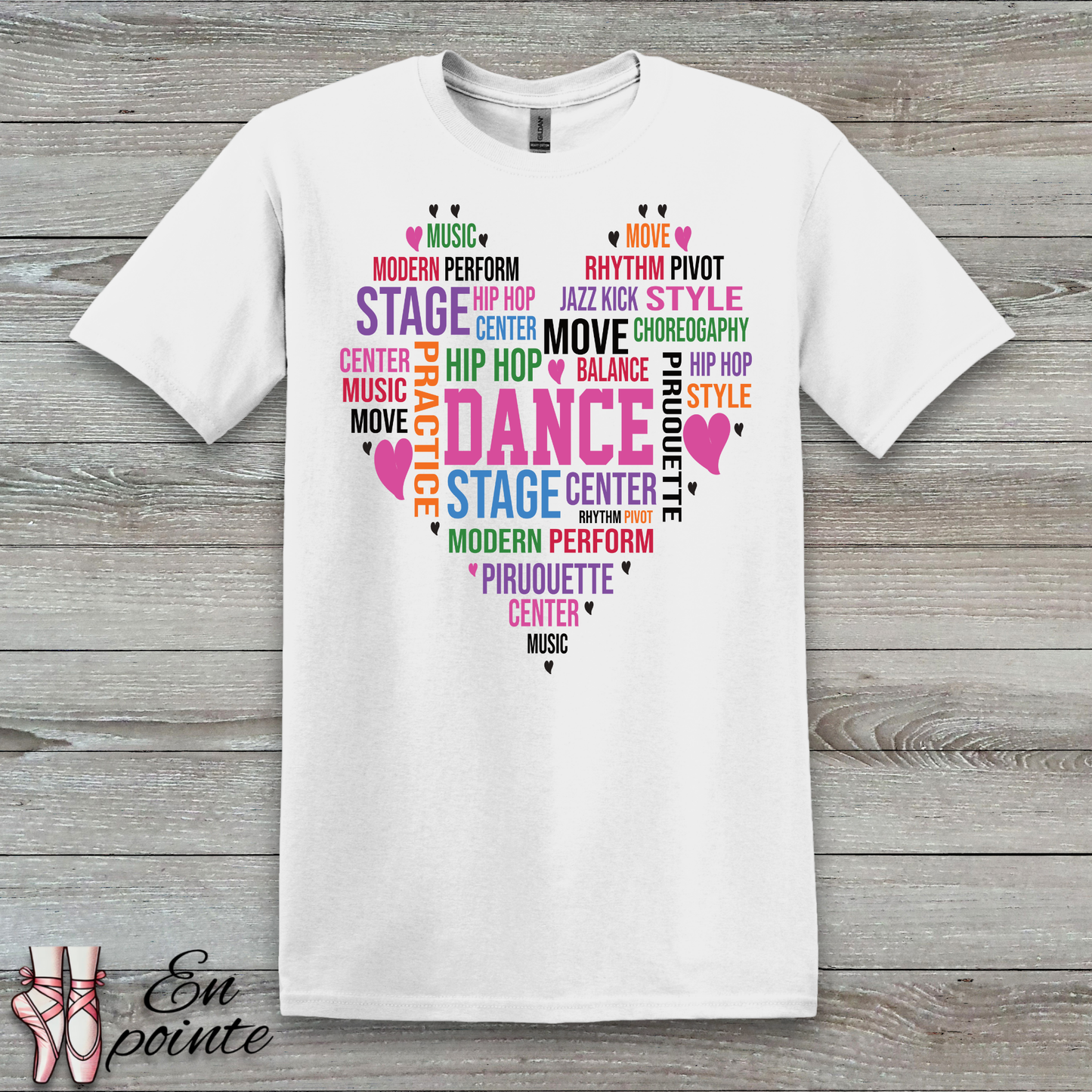 Dance Heart Word Art T-Shirt